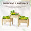 Lit de jardin surélevé avec 3 jardinières Outsunny