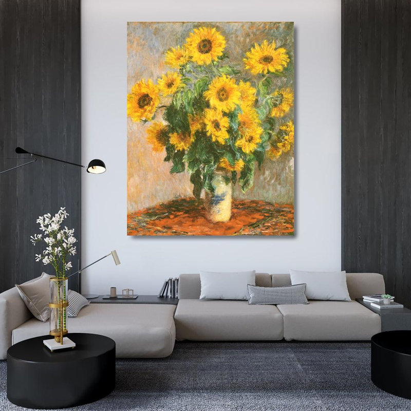 Tournesols, vers 1881, H 46 po x l 36 po