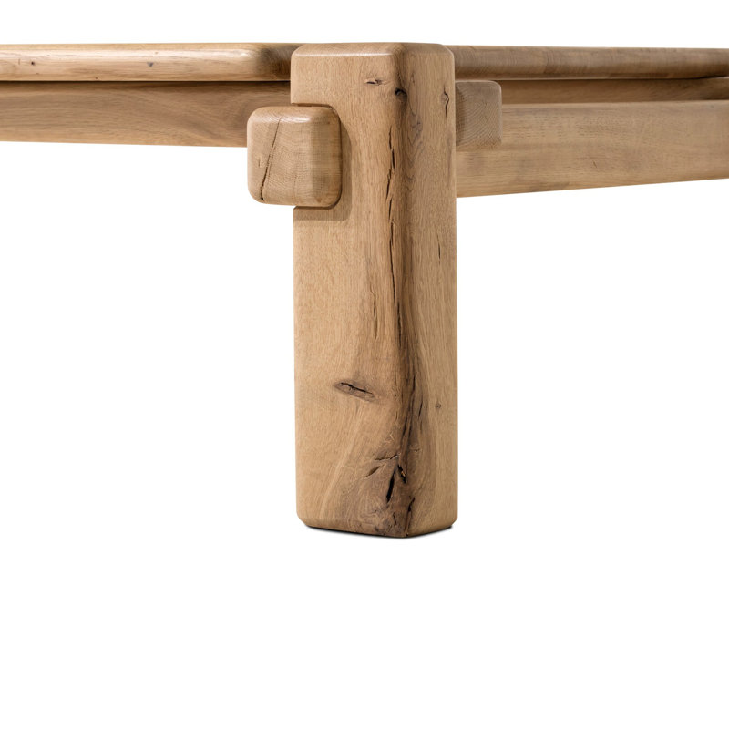 Feride Coffee Table-Reclaimed French Oak, 13.75" H x 70.75" L x 31.5" W, Natural Reclaimed French Oak