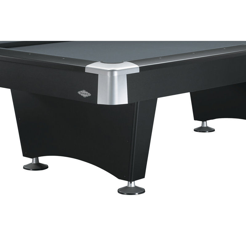 Table de billard Brunswick Boca - Finition noire moderne avec construction durable et viseurs de rail en métal, feutre vert Brunswick
