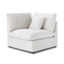 Chaise d'angle rembourrée en lin avec revêtement-413573547
