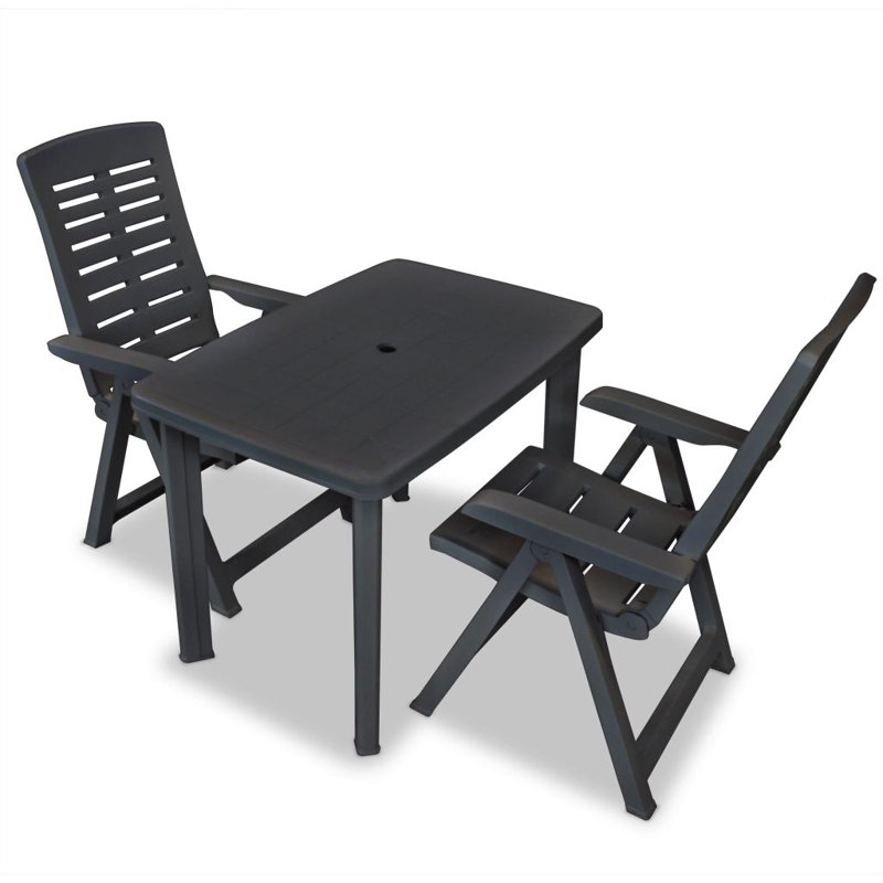 Bartel 2 - Person Patio Dining Set with, Grey