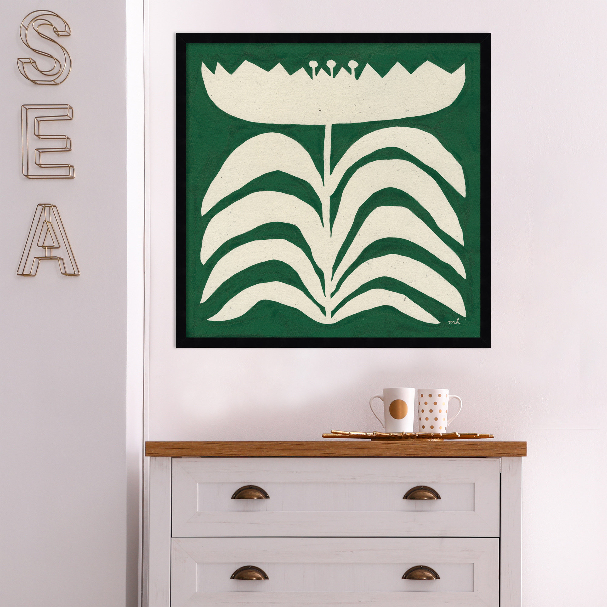 Delighted by Moira Hershey, 25" W x 25" H, Black