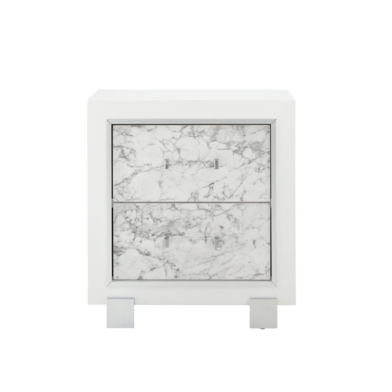 SKYE MARBLE WHITE NIGHTSTAND