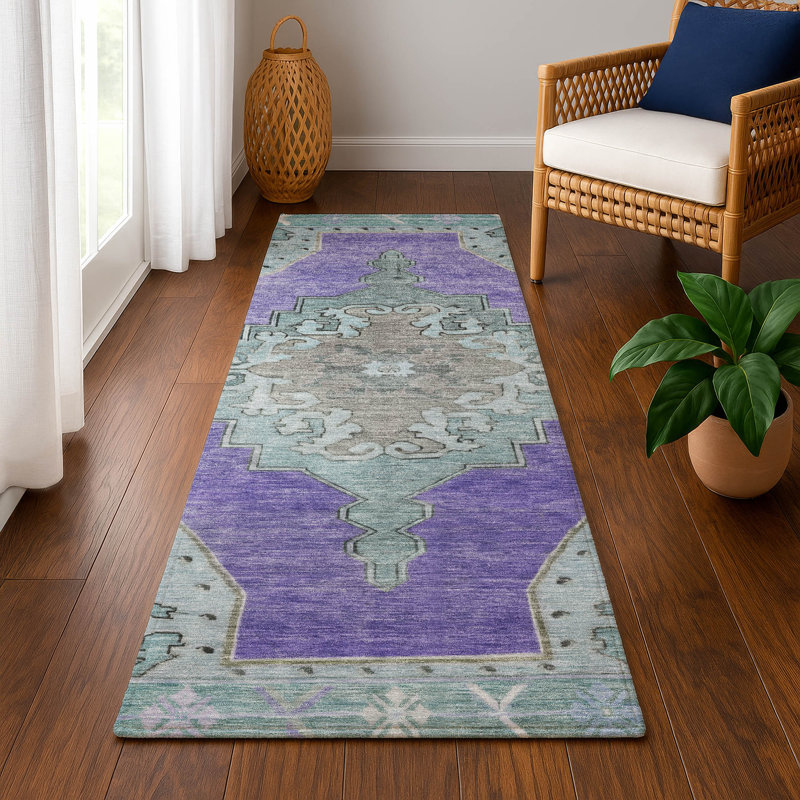 Premium Machine Washable Lubbers AMF1731 Global Rug, Runner 2'3" x 7'6"