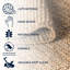 Tapis naturel en jute tissé à la main avec frange Eastmont Pata-2052387736