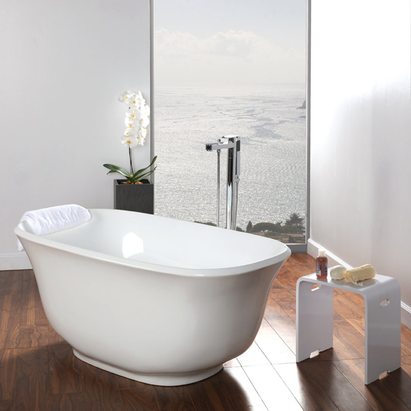 Trenta 59'' L Freestanding Soaking Bathtub