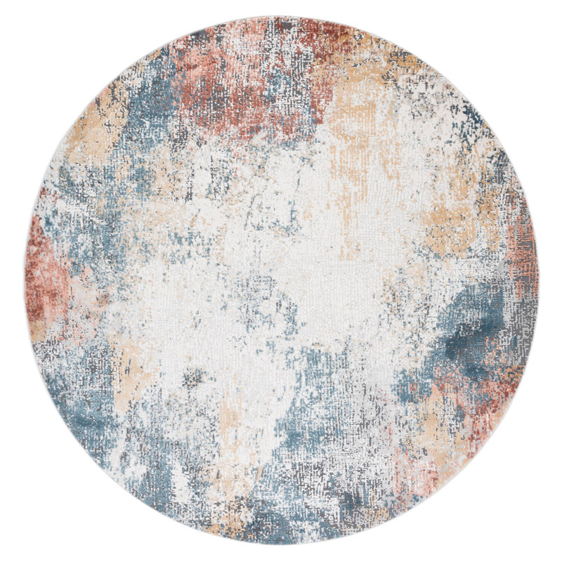 Invista Performance Abstract Rug, Round 6'7"