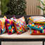 Geometric Print Indoor-Outdoor Cushion, Pack of 4, Multicoloured