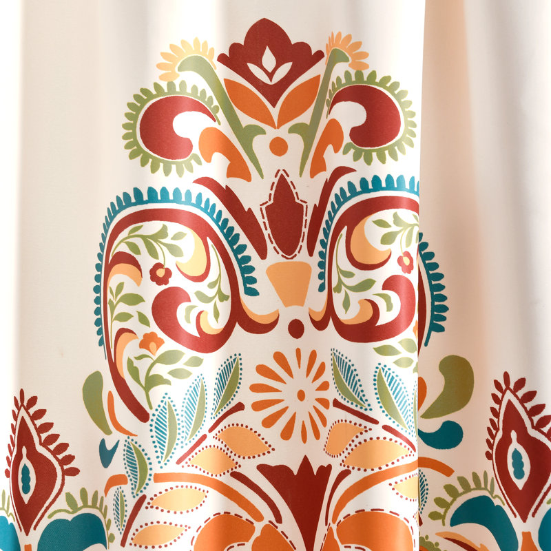 Room Darkening Curtain Pair, Turquoise, 52"W x 45"L