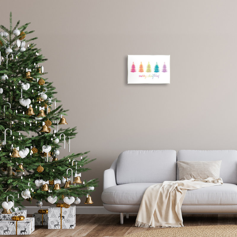 «Rainbow Christmas Trees» par House Fenway, H 10 po x l 15 po
