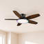 Ventilateur de plafond encastré à 5 pales de 42 po à 5 pales avec lumière RVB réglable et télécommande-1808838833