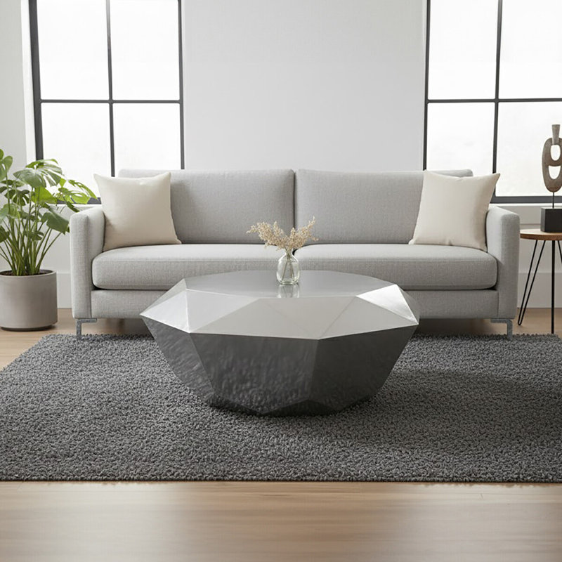 Fultz Solid Coffee Table, Silver
