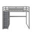 Lit mezzanine double avec tablettes et DEL-809838829