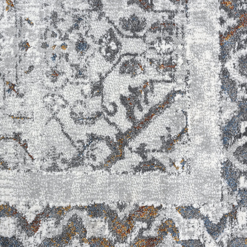 Tapis oriental gris Esser, Tapis de couloir 2 pi 7 po x 9 pi 10 po