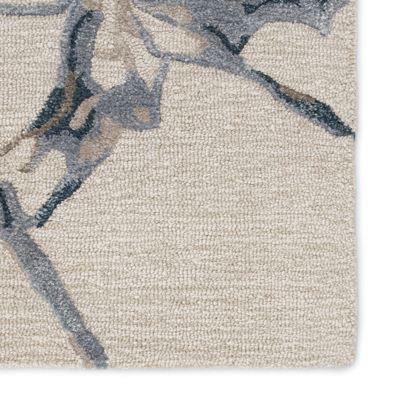 Tapis taupe clair / gris / bleu Andwele, Rectangle 6 pi x 9 pi