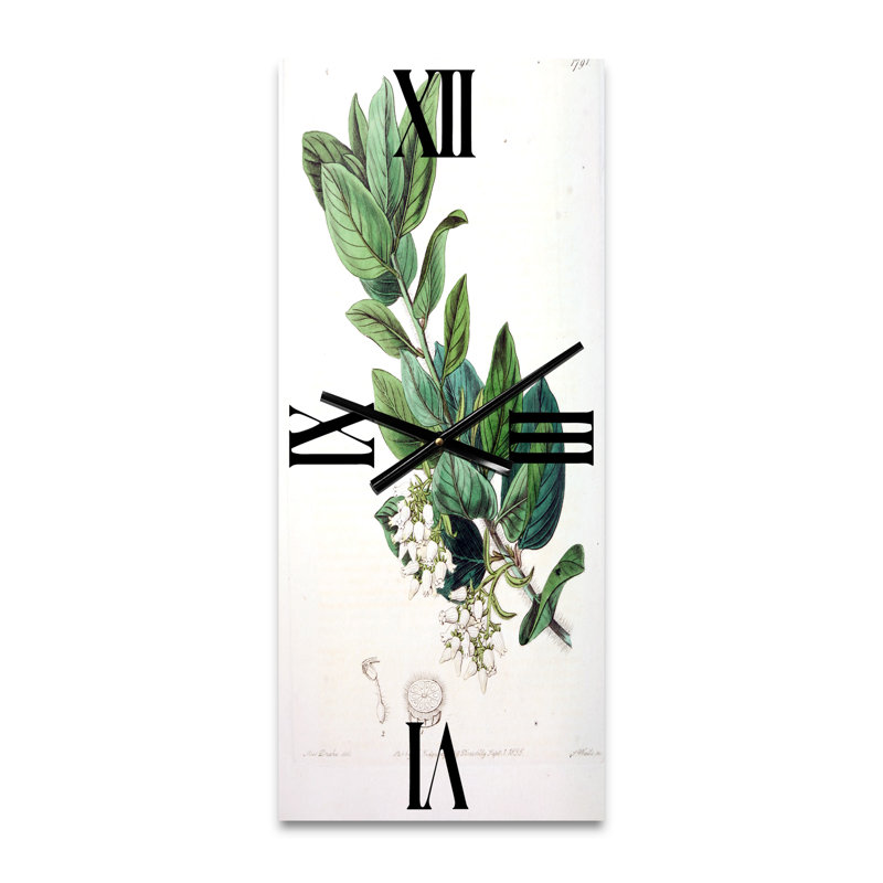 Horloge murale rétro Vintage Botanicals XX, Grand
