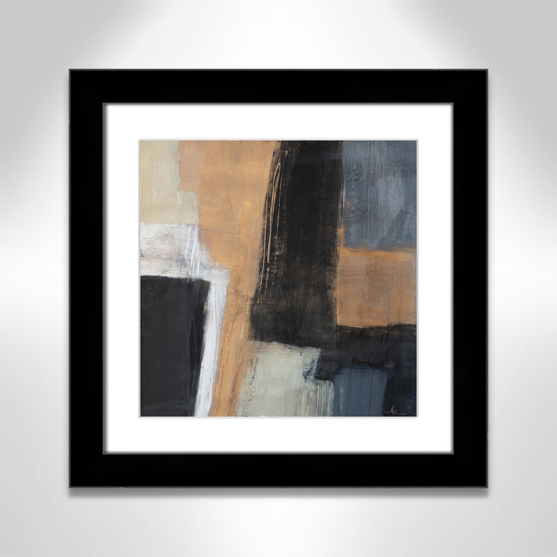 «Metallic Slate I» par Casa Fine Arts, Cadre cube noir, H 18,5 po x l 18,5 po x P 1,25 po