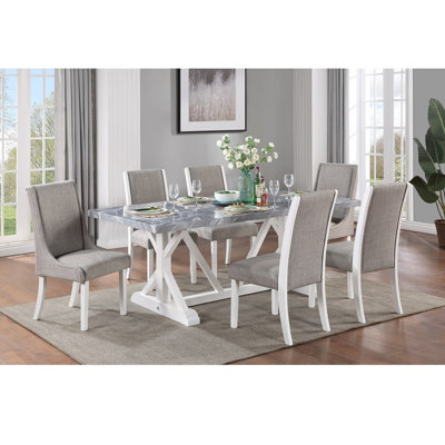 Effrosyni 6 - Person Trestle Dining Set