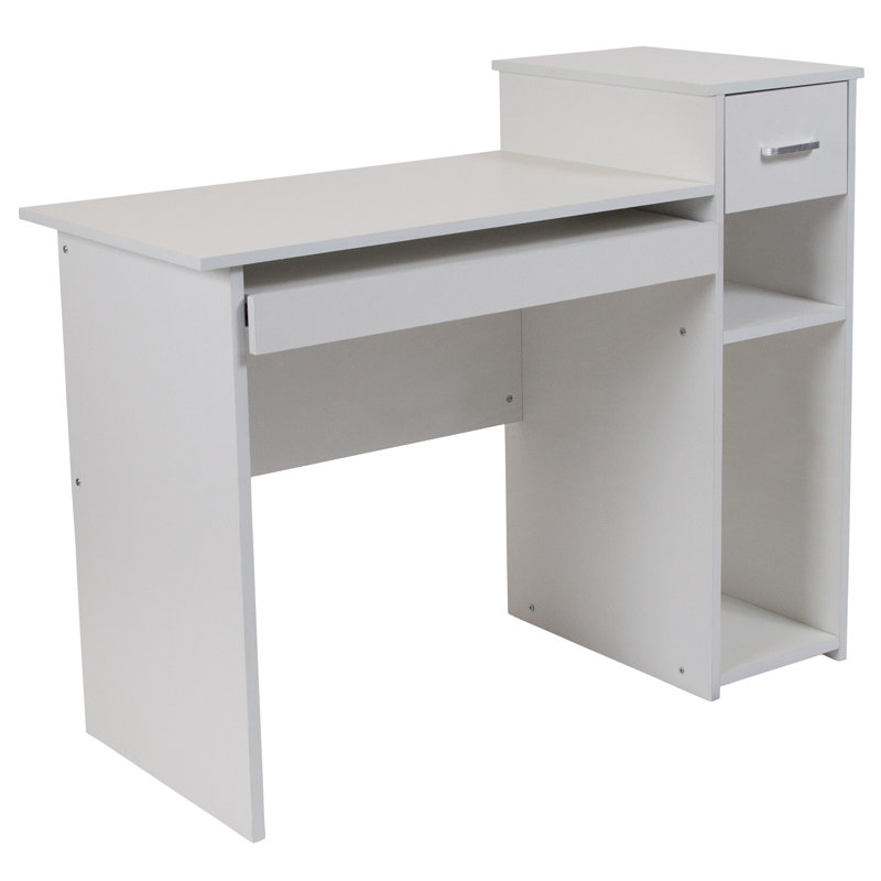 Fontenay Computer Desk with Shelves and Drawer, White