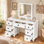 Commode 48 po avec 7 tiroirs, commode en bois de pin massif avec tiroirs à panneaux pour chambre-87677844