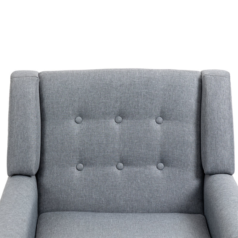 Jaqueze 73.4 Cm Wide Tufted Armchair, Grey Linen Blend