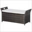 Banc de rangement pour patio en osier 27 gallons