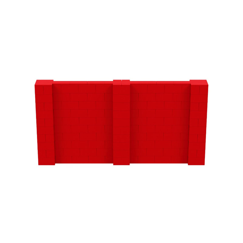 Ensemble mural de blocs géants 7 'T, H 60 po x L 120 po, Rouge