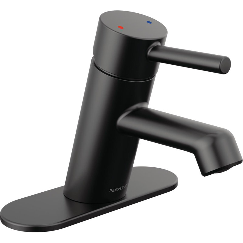 Robinet de baignoire à poignée simple, Noir mat