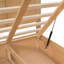 Lit plateforme avec rangement inférieur et 2 tiroirs profonds - Structure de chambre à coucher en bois naturel, essentiel-833420660