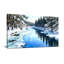 Paysage, nature, forêt d'hiver, rivière, neige, pin, reflet, paysage-601324274