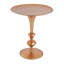 Petite petite table de bout ronde dorée, hauteur 29,3 po, décor métallique rétro