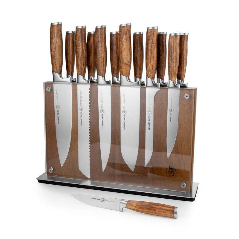 Zebra Wood 15-Piece Knife Block Set