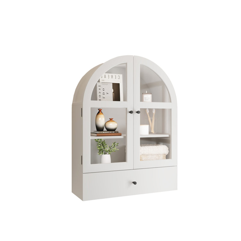 31.5H Wall Mounted Storage Cabinet For Bathroom, White
