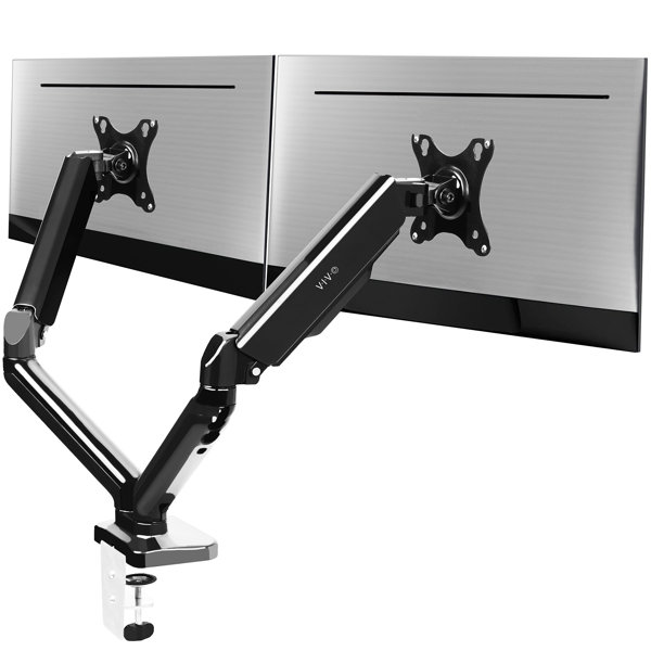 MOUNT PRO Dual Monitor Desk Mount fits 22” to 35” Ultrawide Computer  Screen, Holds up to 26.4lbs Each, Fully Adjustable Long Monitor Arm for Two