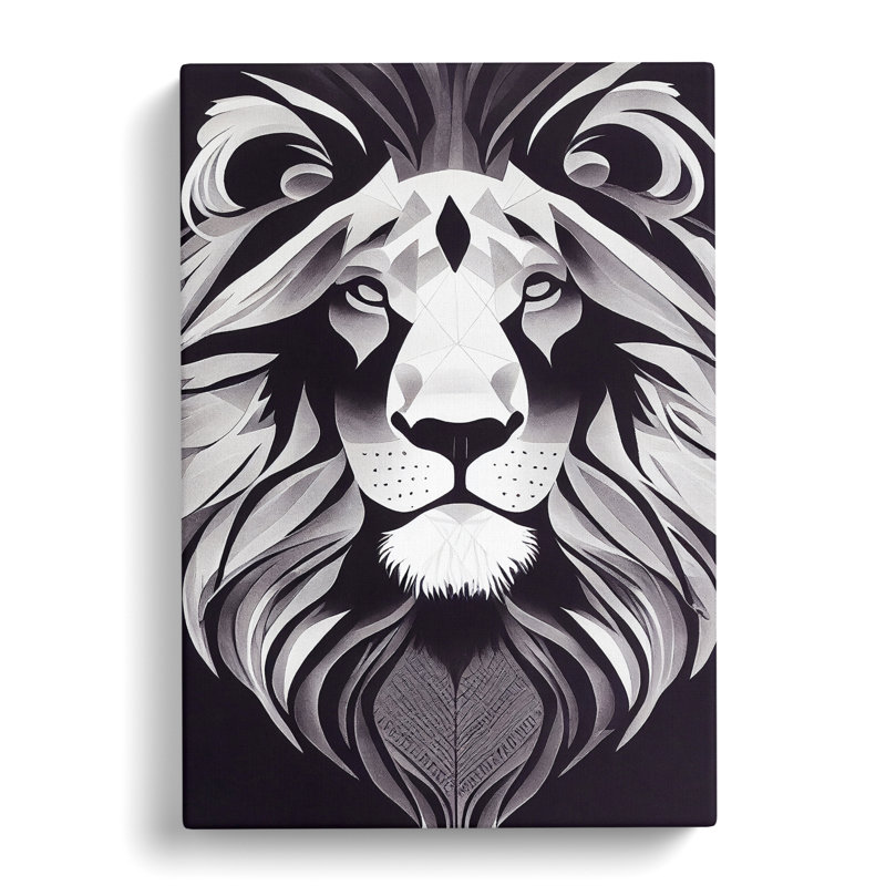 Lion Contemporary - Wrapped Canvas, 60cm H x 40cm W x 3cm D