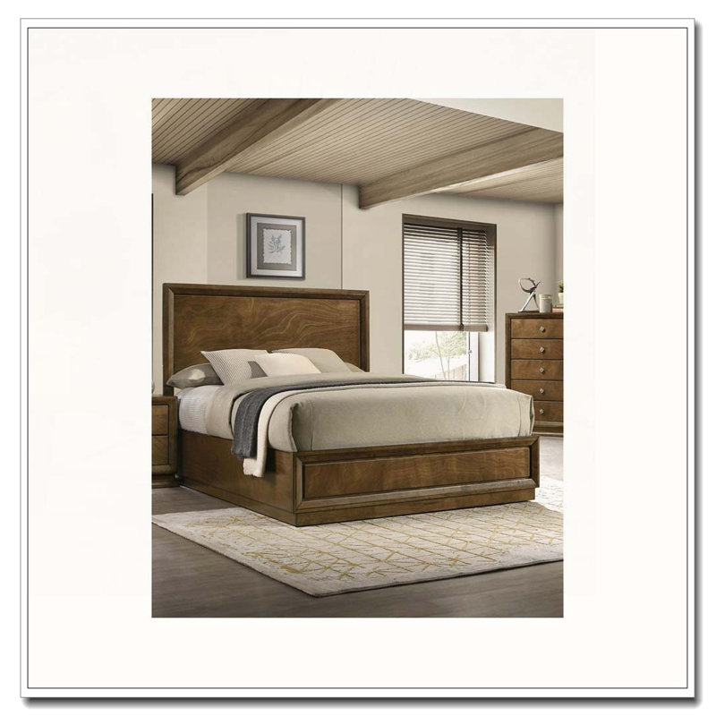 Rustic Wood Platform Bed