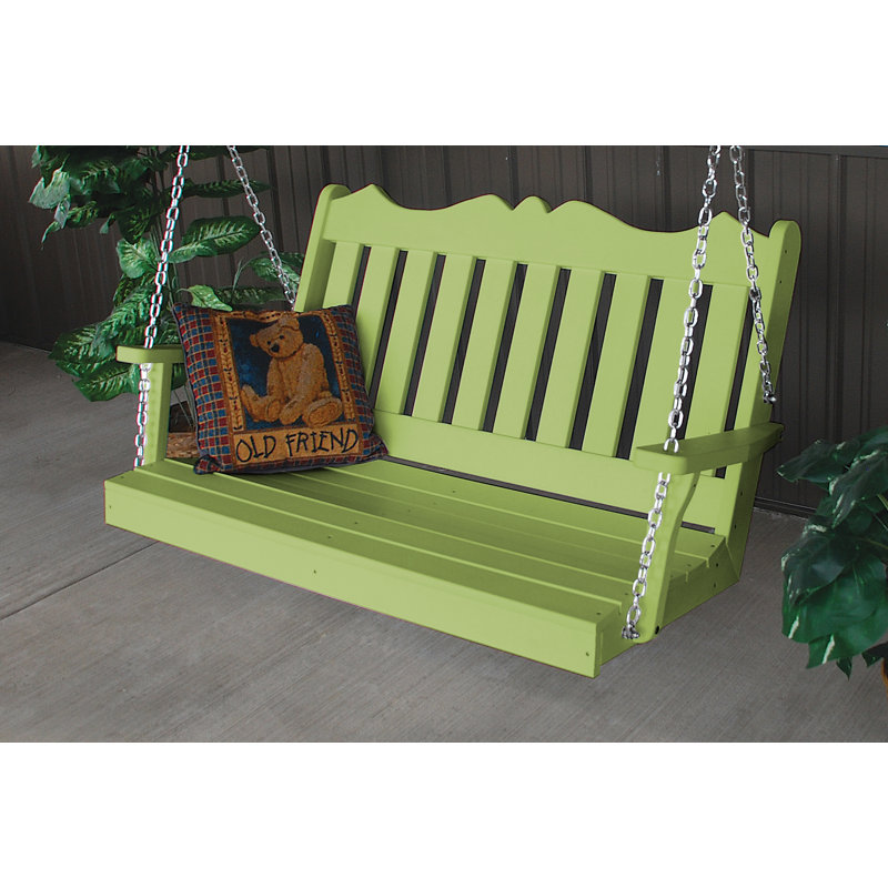 Nicholas 2 Person Porch Swing, Tropical Lime, 52'' W