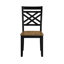 5 pièces 5 pièces de style moderne, table à 2 tons brun noir et 4 chaises pour la famille avec brun, rectangulaire avec sièges latéraux de rangement
