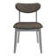 Chaises de salle à manger rembourrées de style Mid-Century avec pieds en bois massif (ensemble de 2)