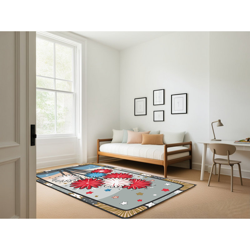 Tapis vacances des fêtes The Holiday Aisle®, Rectangulaire 8 pi x 12 pi