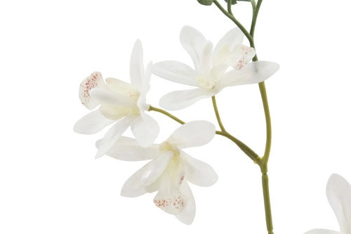 20.5" Artificial White Orchid in Vanda Pot