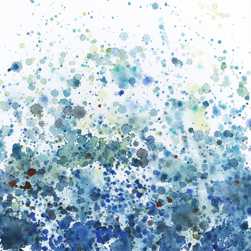 Speckled Sea I by Megan Meagher - Wrapped Canvas Painting, 30cm H x 30cm W