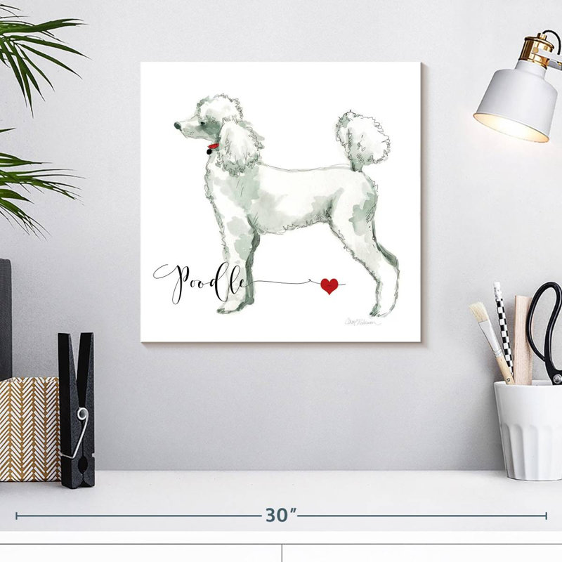 Crowle Must Love Poodles, H 16 po x l 16 po