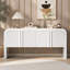 Console/buffet rustique de 158 cm (62,2 pouces) à motif ondulé, avec 4 portes et tablette réglable-851160994