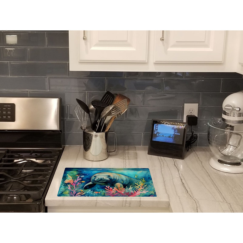 Manatee Glass Cutting Board Large