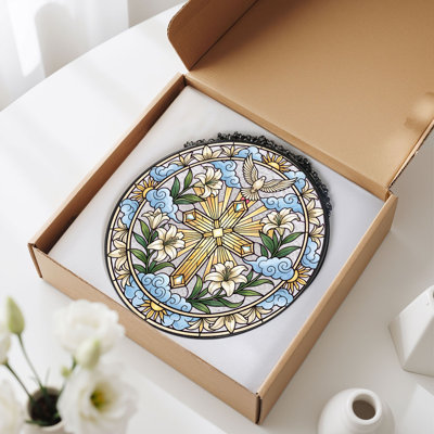 Panneau de vitrail vitrail, H 12 po