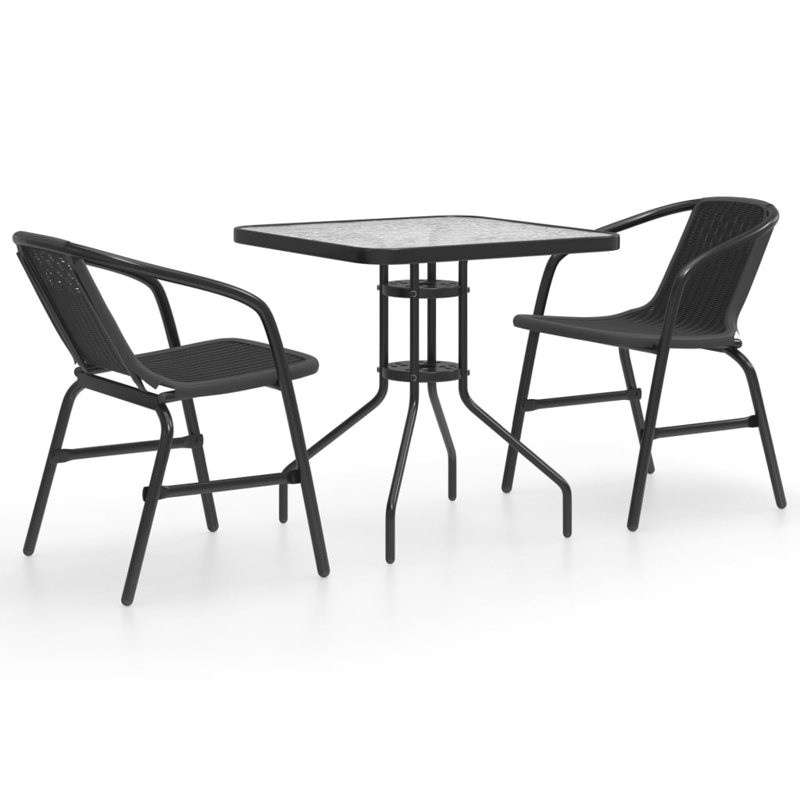 Ensemble de salle à manger carré pour 4 personnes 27,56 po, 4