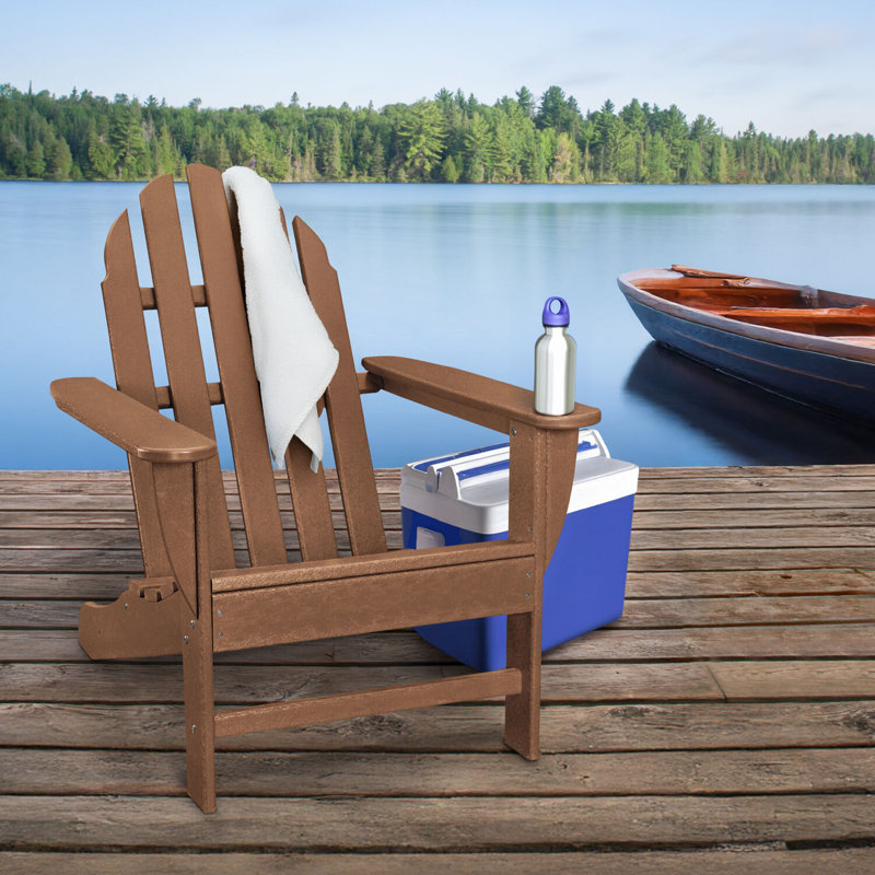 Keenan Wood Outdoor Adirondack Chair, Teak