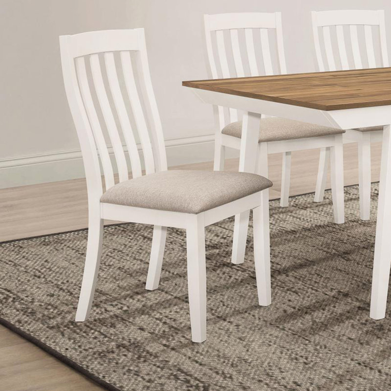 2 chaises de salle à manger rembourrées à dossier à lattes, 2 chaises de salle à manger, dossier à lattes